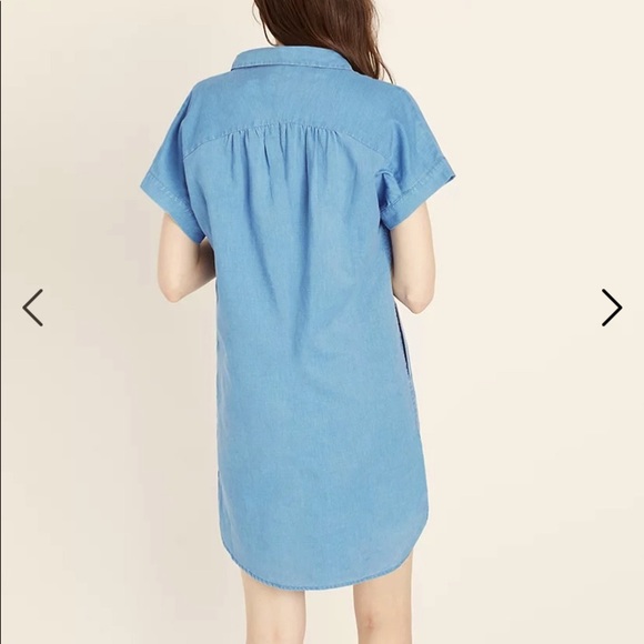 Madewell Linen Cotton Light Wash Chambray Button Down Shirtdress Shirt Dress - Picture 6 of 12
